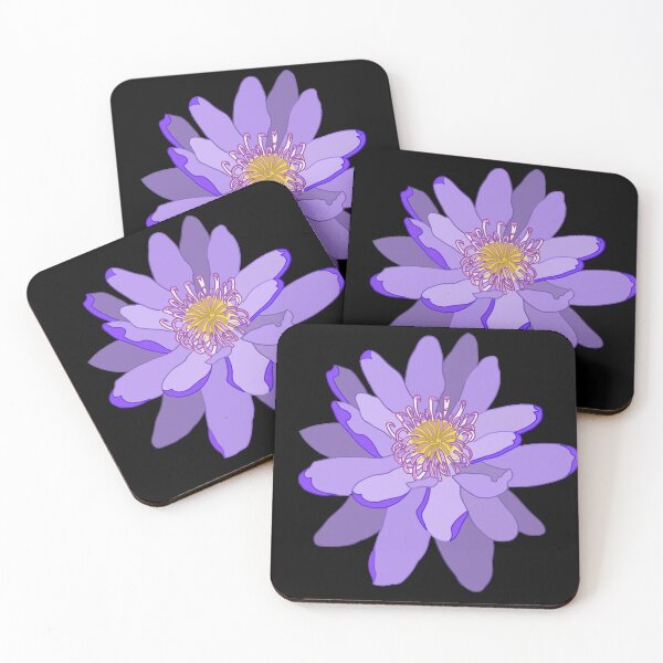 Item preview, Purple lily (purple outline on black) designed and sold by Encie-Designs.