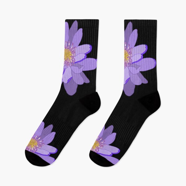 Item preview, Purple lily (purple outline on black) designed and sold by Encie-Designs.