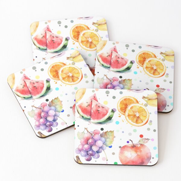 Item preview, Watercolor Fruits Seamless Patter Tile designed and sold by duke818.