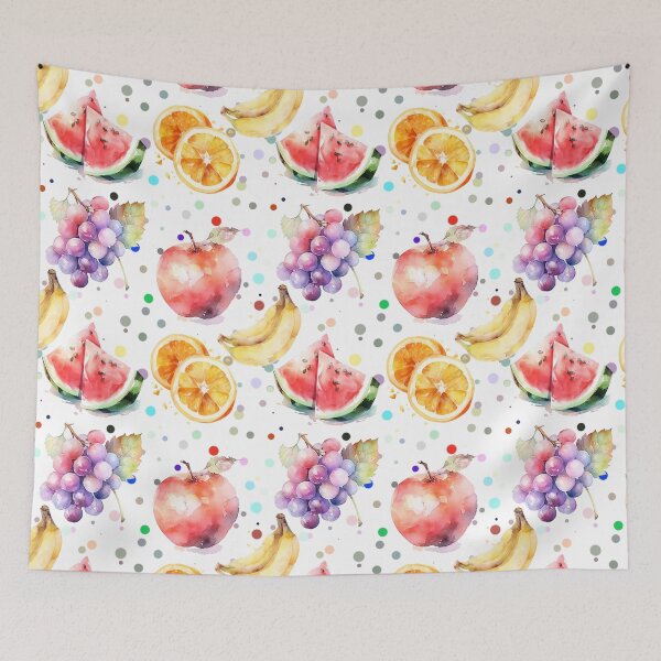 Item preview, Watercolor Fruits Seamless Patter Tile designed and sold by duke818.