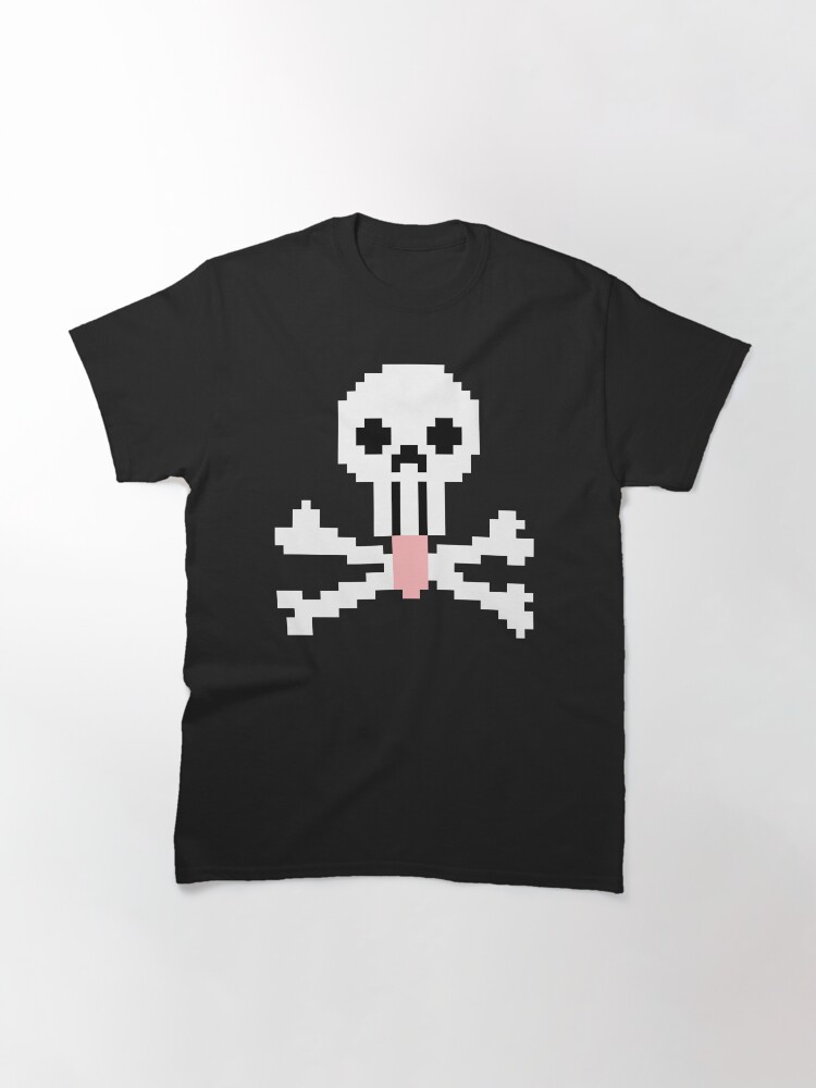 Thumbnail 3 of 7, Classic T-Shirt, Pixel Mlemskull & Crossbones designed and sold by TheRandomFactor.