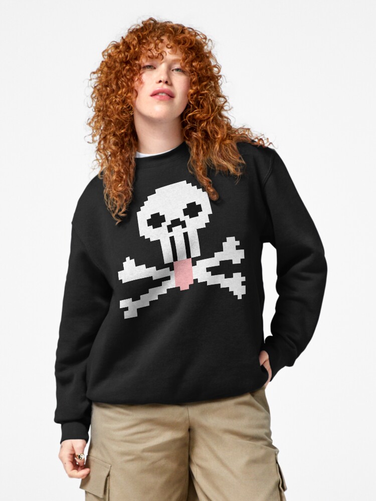 Thumbnail 4 of 7, Pullover Sweatshirt, Pixel Mlemskull & Crossbones designed and sold by TheRandomFactor.
