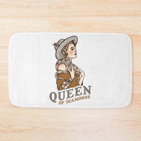 Item preview, Queen Of Diamonds: Badass Retro Western Cowgirl With A Diamondback Rattlesnake designed and sold by The Whiskey Ginger Design Shop.