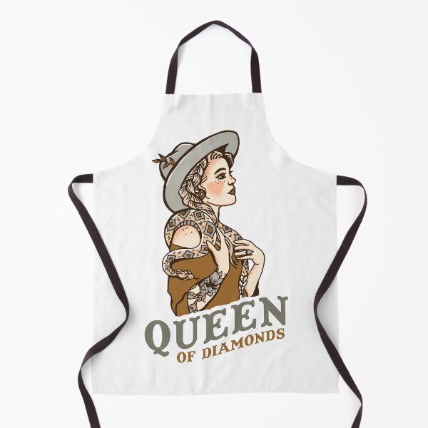 Item preview, Queen Of Diamonds: Badass Retro Western Cowgirl With A Diamondback Rattlesnake designed and sold by The Whiskey Ginger Design Shop.
