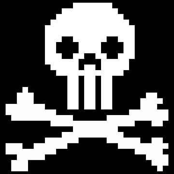 Artwork thumbnail, Pixel Skull & Crossbones by TheRandomFactor