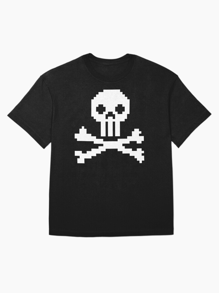 Thumbnail 3 of 7, Oversized T-Shirt, Pixel Skull & Crossbones designed and sold by TheRandomFactor.