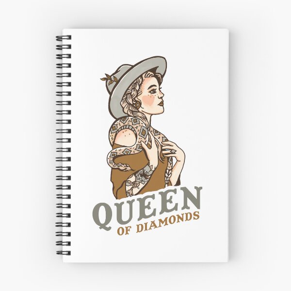 Item preview, Queen Of Diamonds: Badass Retro Western Cowgirl With A Diamondback Rattlesnake designed and sold by The Whiskey Ginger Design Shop.