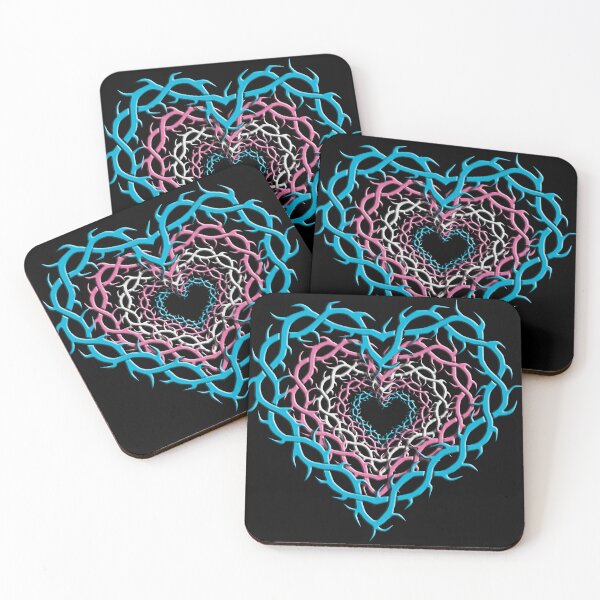 Item preview, Thorn Hearts Transgender pride colors gothic designed and sold by TheirChoice.