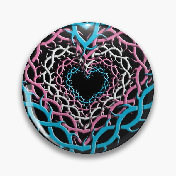 Item preview, Thorn Hearts Transgender pride colors gothic designed and sold by TheirChoice.