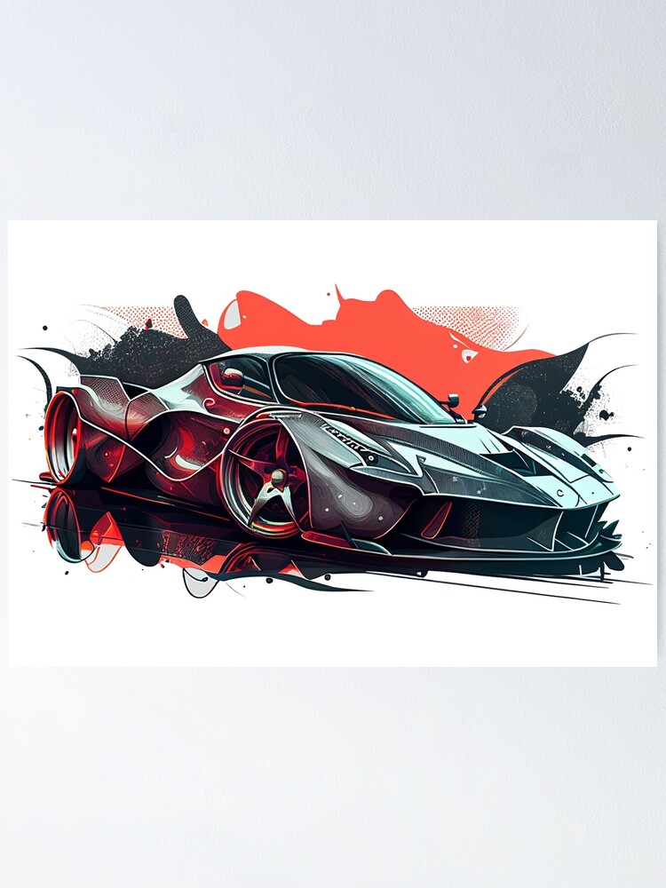 Ferrari LaFerrari Colors Poster