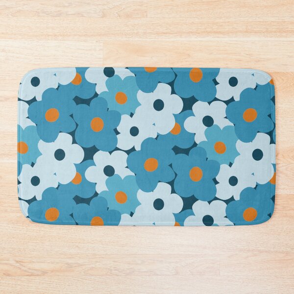Item preview, Mod Blue Minimalist Flowers designed and sold by BayhillStudio.