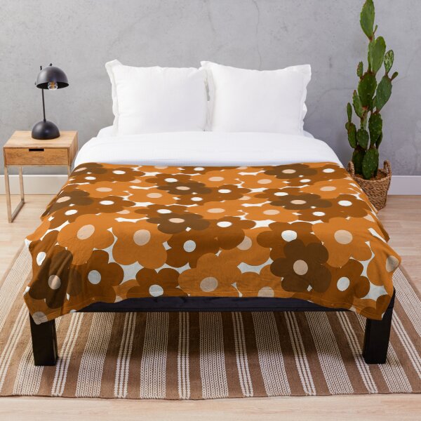 Item preview, Mod Brown Minimalist Flowers designed and sold by BayhillStudio.