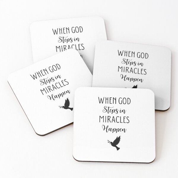 Item preview, Inspirational Christian Quotes - When God Steps In, Miracles Happen designed and sold by Hello-Parsnip.