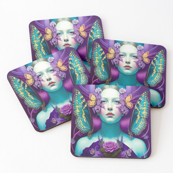 Item preview, Luminous Butterfly Fairy AI Art from a Floral Rose Garden designed and sold by BlueIrisMarket.