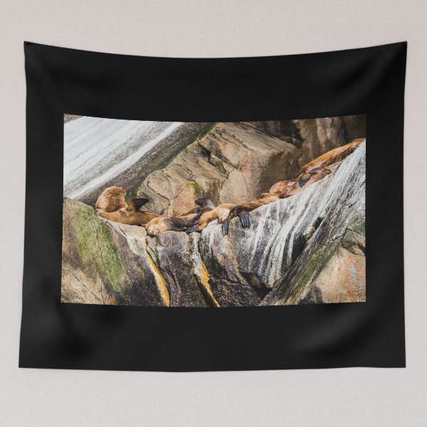 Item preview, Sea Lions laying on the rocks designed and sold by Lyl Dil Creations.