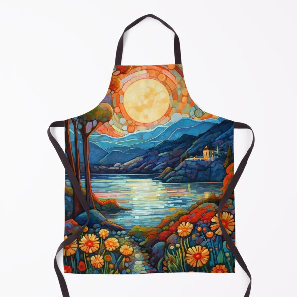 Item preview, Mountain summer impressionistic landscape designed and sold by Red Witch Art.