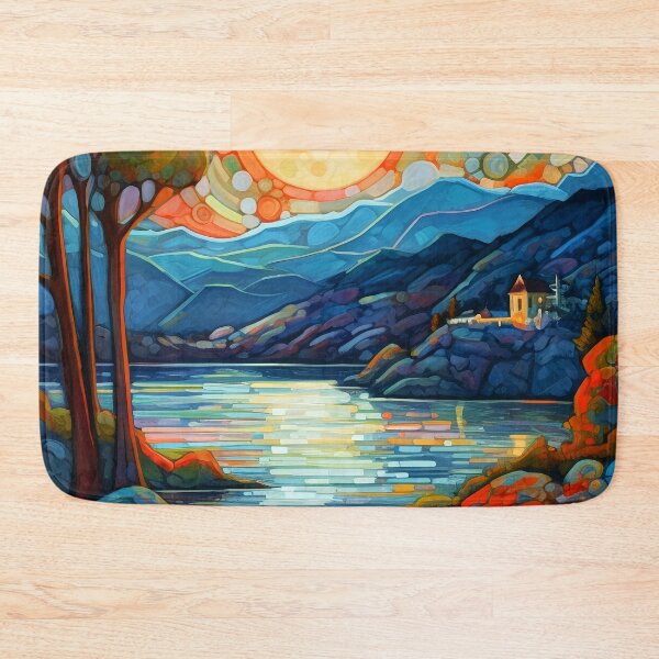 Item preview, Mountain summer impressionistic landscape designed and sold by Red Witch Art.