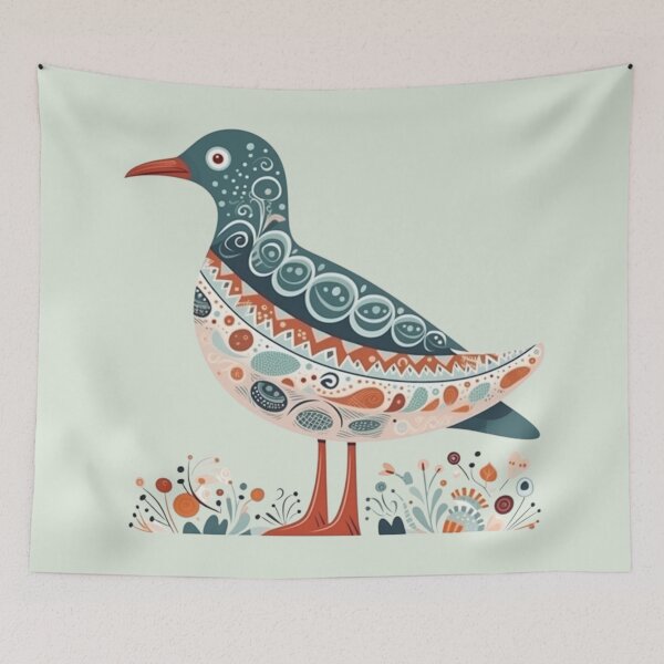 Item preview, Folk Art Seagull  designed and sold by Hilary Thwaites.