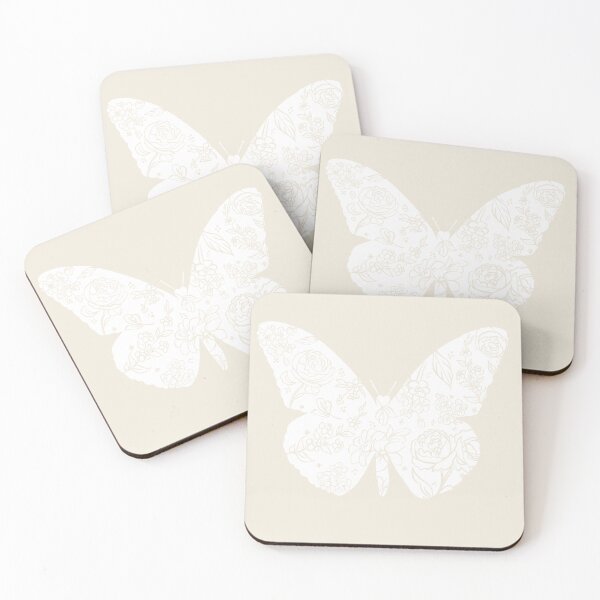 Item preview, Neutral Floral Butterfly designed and sold by leahcreates.
