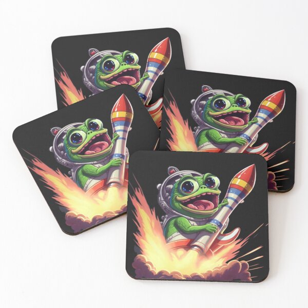 Item preview, Pepe the frog on a rocket designed and sold by No-No-Name.