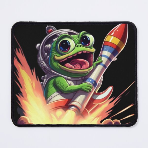 Item preview, Pepe the frog on a rocket designed and sold by No-No-Name.