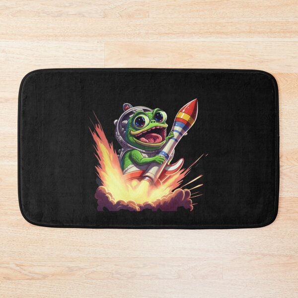 Item preview, Pepe the frog on a rocket designed and sold by No-No-Name.