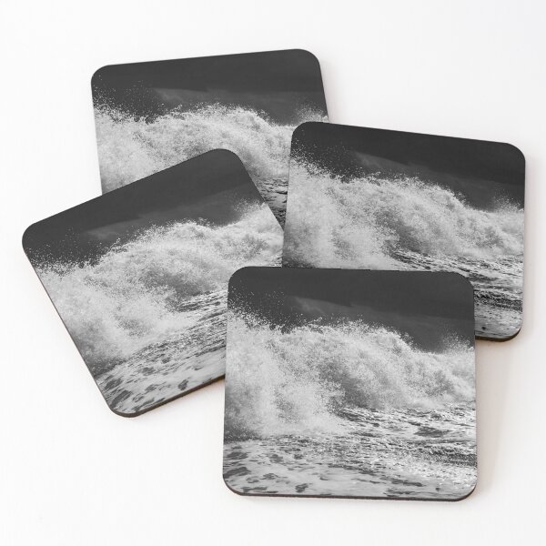 Item preview, Breaking Wave Hitting Shore Black and White designed and sold by Bill Slader.