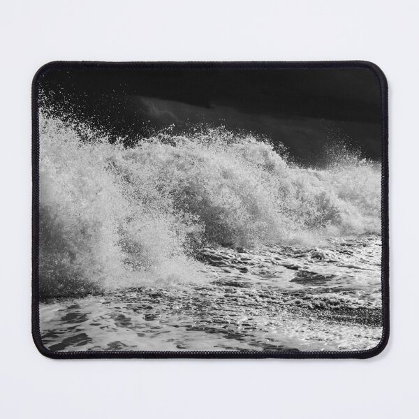 Item preview, Breaking Wave Hitting Shore Black and White designed and sold by Bill Slader.