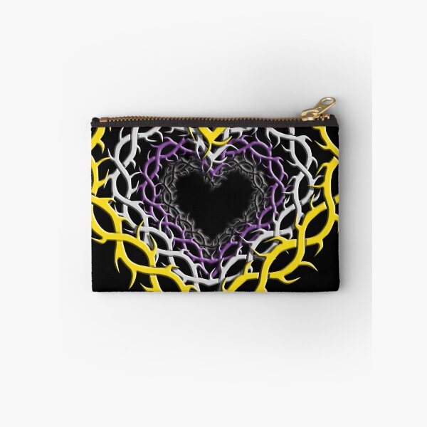 Item preview, Thorn Hearts Non Binary pride colors gothic designed and sold by TheirChoice.