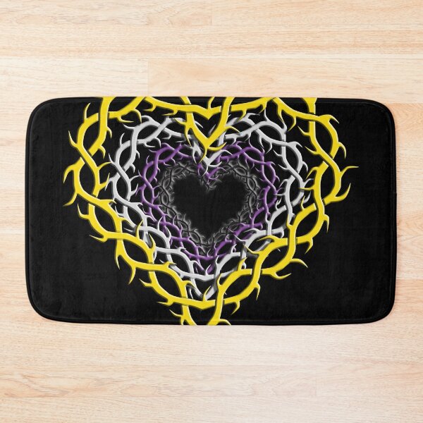 Item preview, Thorn Hearts Non Binary pride colors gothic designed and sold by TheirChoice.