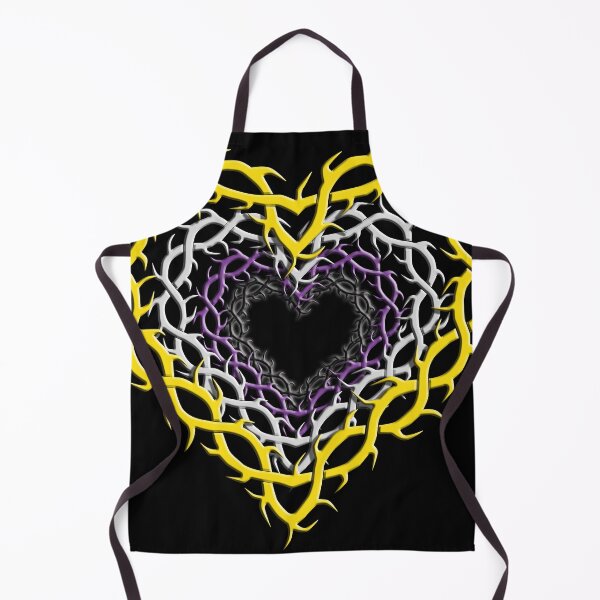 Aperçu de l'œuvre Thorn Hearts Non Binary pride couleurs gothique créée et vendue par TheirChoice.