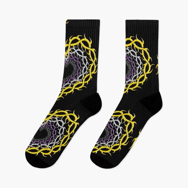 Item preview, Thorn Hearts Non Binary pride colors gothic designed and sold by TheirChoice.