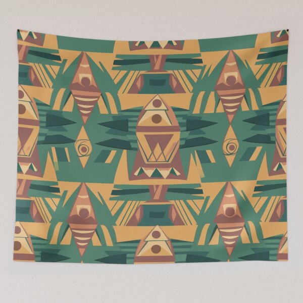 Item preview, African Print Deco Tile Art designed and sold by Nile-Mosaic-Co.