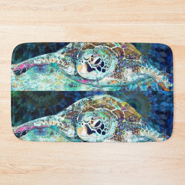 Item preview, Colorful Sea Turtle Charm Beach Art designed and sold by Sharon Cummings Art.