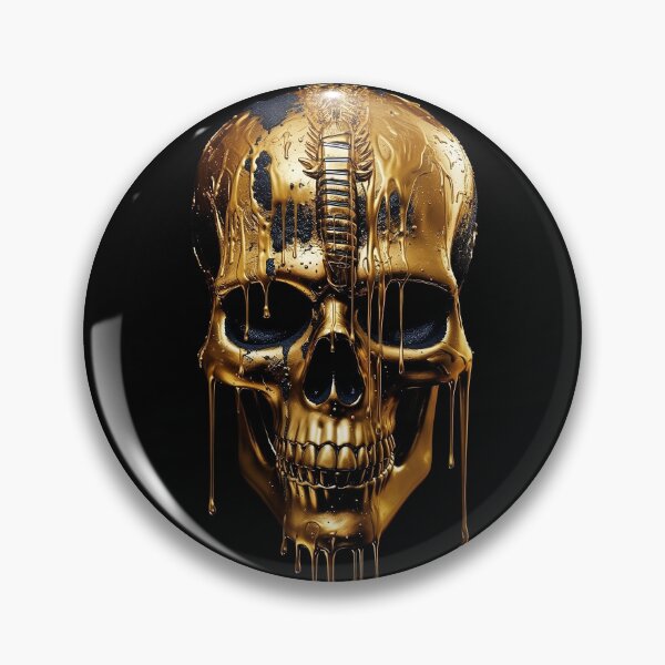 Item preview, Gold melting Skull of the Pharaoh, the King of Egypt. Ancient history lovers gift. designed and sold by paulo silveira.
