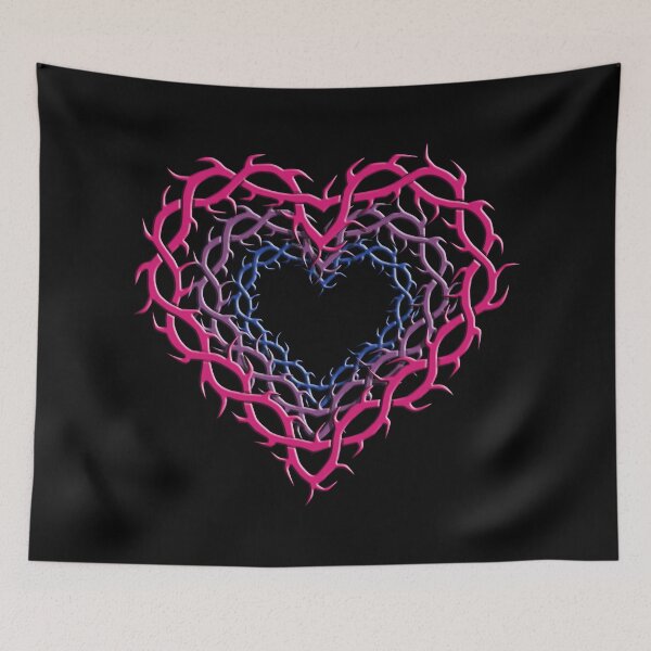 Item preview, Thorn Hearts Bisexual Pride colors gothic LGBT designed and sold by TheirChoice.
