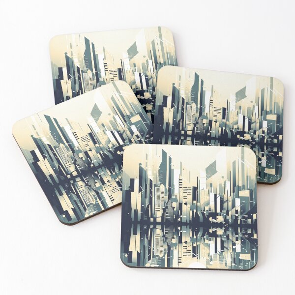Item preview, Geometric Urban Metropolis - Lime designed and sold by GeekyDesignsEmp.
