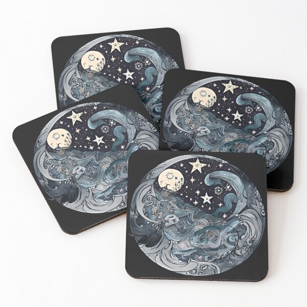 Item preview, Moon and Stars and Waves designed and sold by cryoxene.