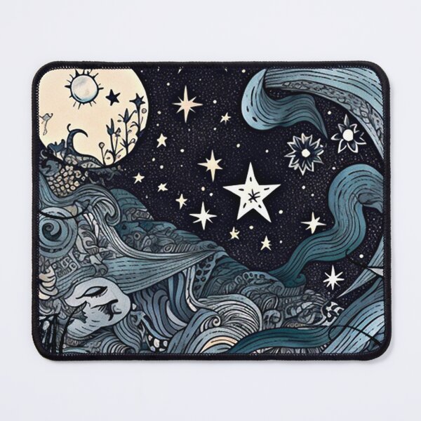 Item preview, Moon and Stars and Waves designed and sold by cryoxene.
