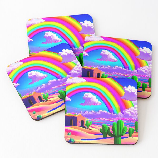 Item preview, Double Desert Rainbow Pop Art Landscape designed and sold by LaRoach Digital Arts.