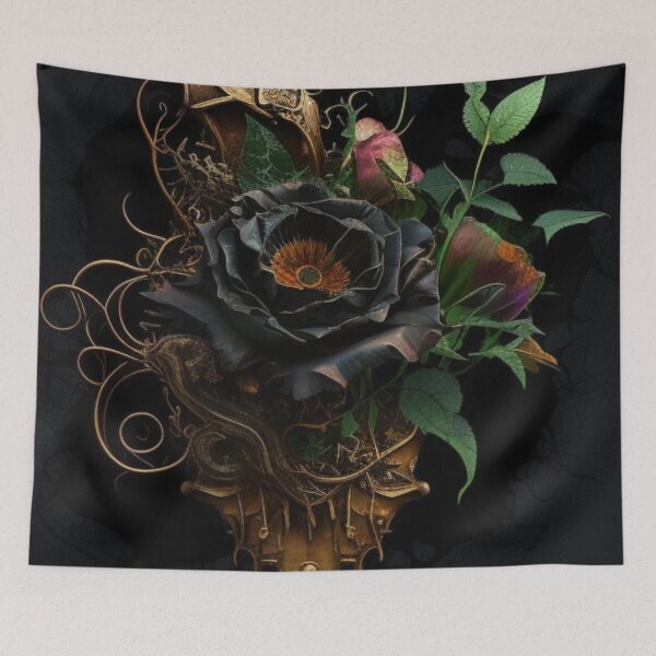 Item preview,  Gothic Steampunk Dark Flower Collage By Brandon Cable  designed and sold by BrandonArtWorld.