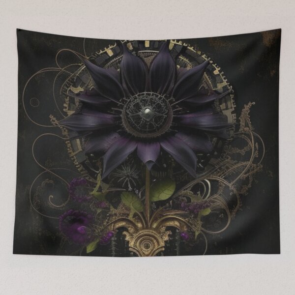 Item preview,  Gothic Steampunk Dark Flower Collage By Brandon Cable  designed and sold by BrandonArtWorld.