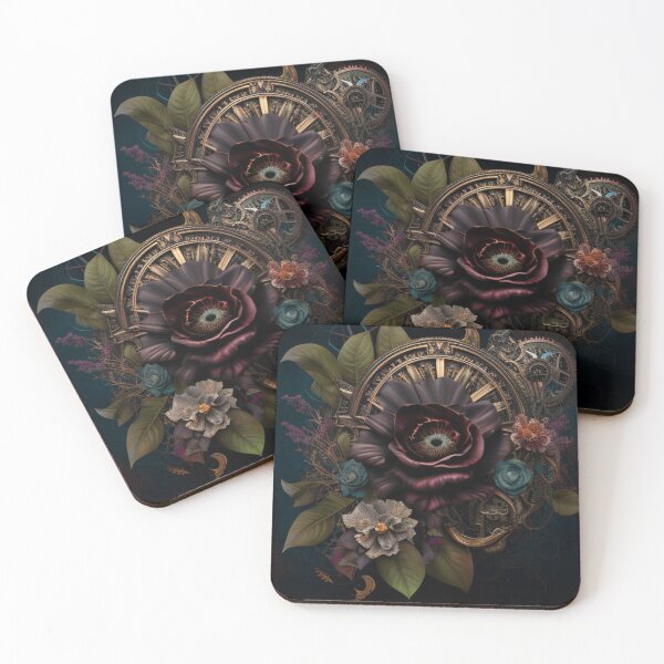 Item preview, Gothic Steampunk Dark Flower Collage By Brandon Cable  designed and sold by BrandonArtWorld.