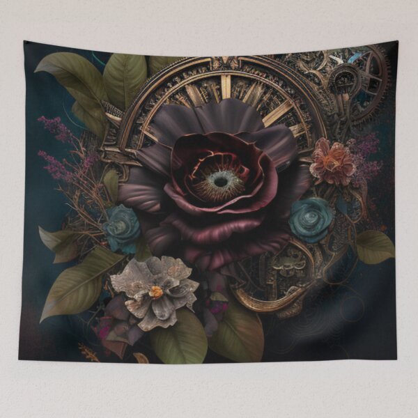 Item preview, Gothic Steampunk Dark Flower Collage By Brandon Cable  designed and sold by BrandonArtWorld.