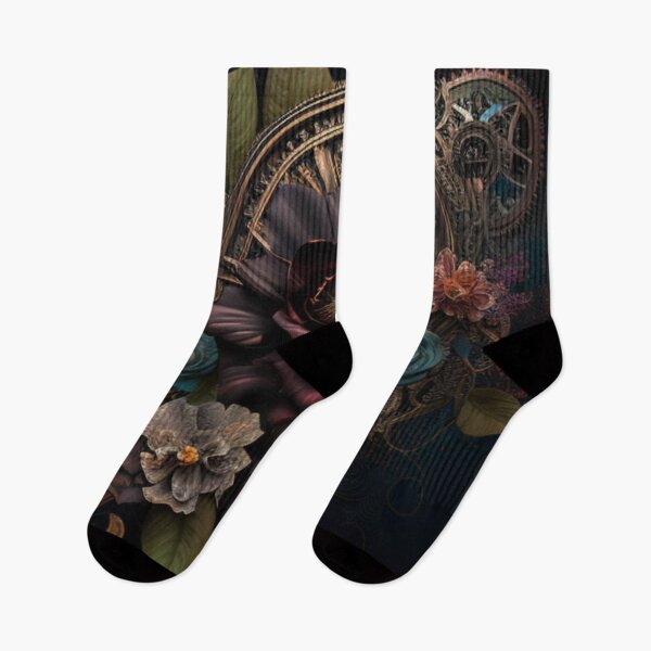 Artikelvorschau, Gothic Steampunk Dark Flower Collage von Brandon Cable entworfen und verkauft von BrandonArtWorld.