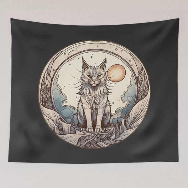 Item preview, Dignified Cat and Moon designed and sold by cryoxene.