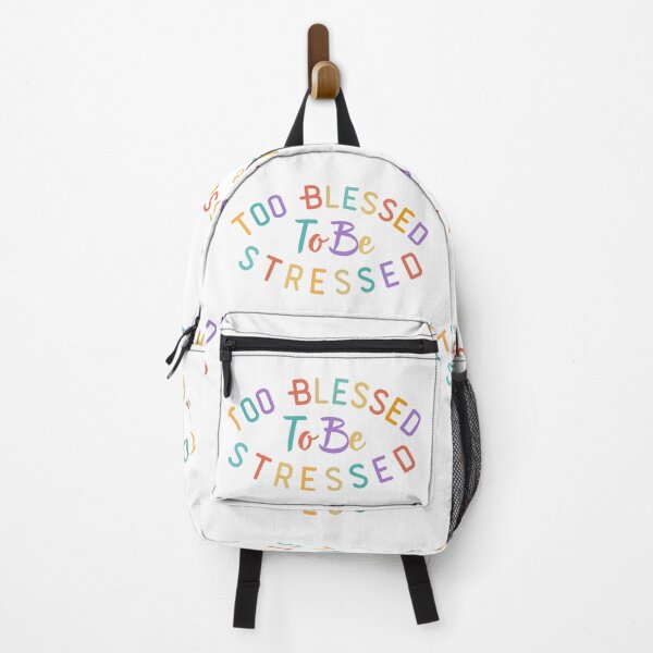 Item preview, Too Blessed To Be Stressed Funny Sayings Quotes Retro Motivational Quote Design | Gratitude, Faith & Positive Thinking Gift designed and sold by Fashion Art Gifts ⭐⭐⭐⭐⭐.