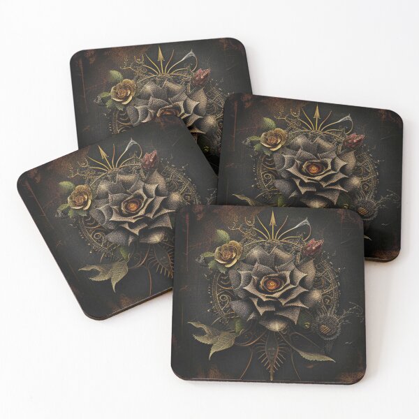 Item preview, Gothic Steampunk Dark Flower Collage By Brandon Cable  designed and sold by BrandonArtWorld.
