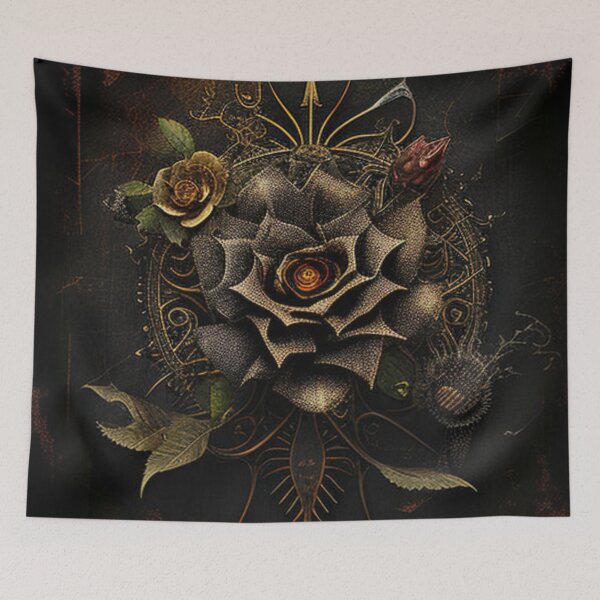Item preview, Gothic Steampunk Dark Flower Collage By Brandon Cable  designed and sold by BrandonArtWorld.