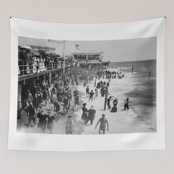 Item preview, Asbury Park Boardwalk and Beach - New Jersey 1908 designed and sold by Daniel Hagerman.